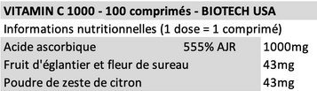 VITAMIN C1000 - Biotech USA (100 caps)